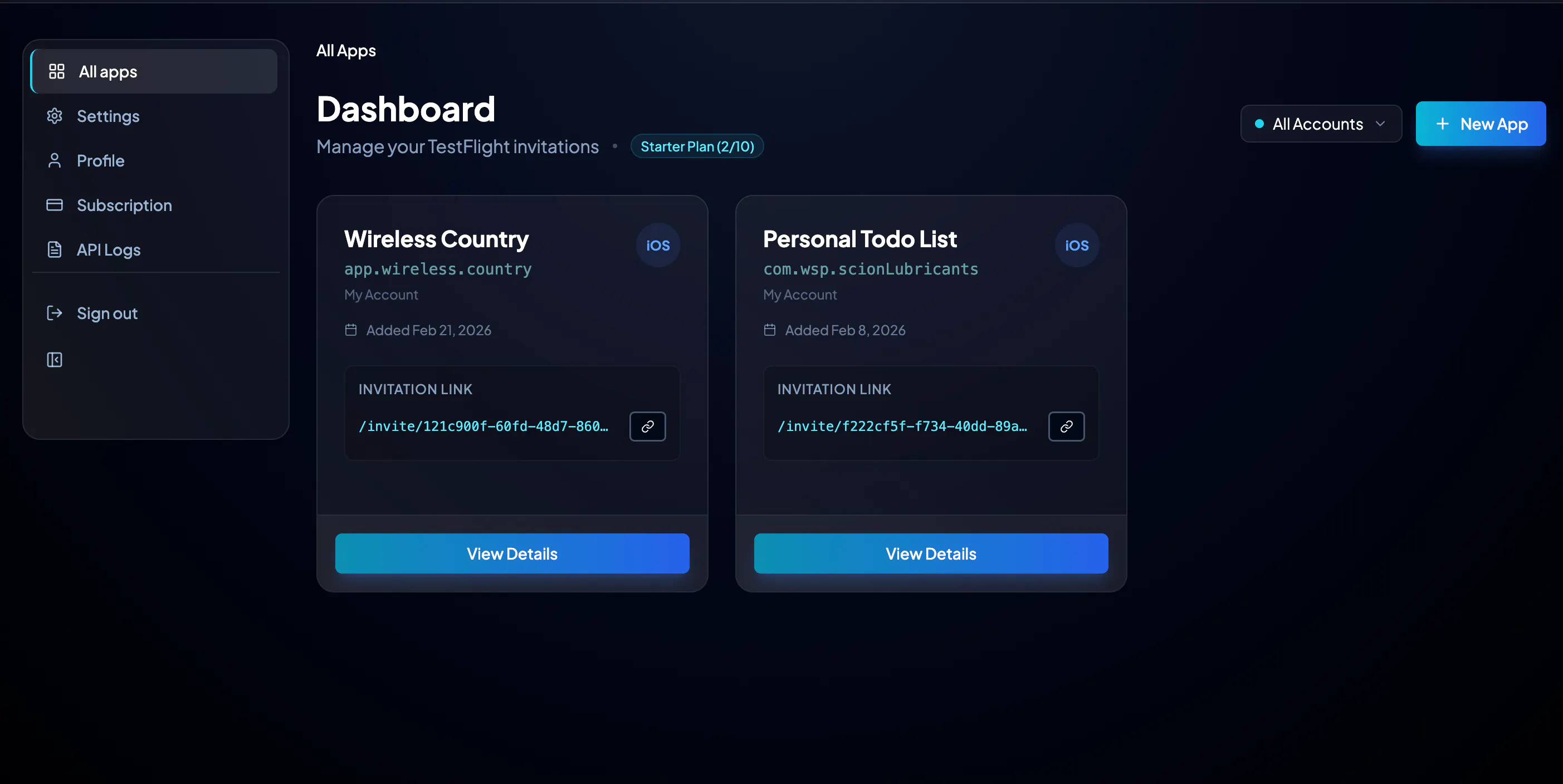 TFInvites - iOS Testflight Automation gallery image