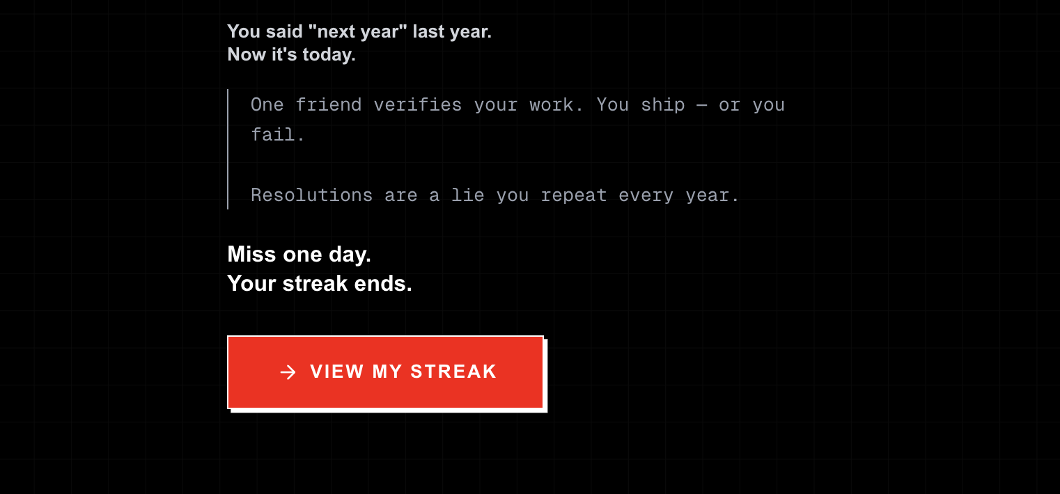 DevStreak - Screenshot 2 showing product features and functionality
