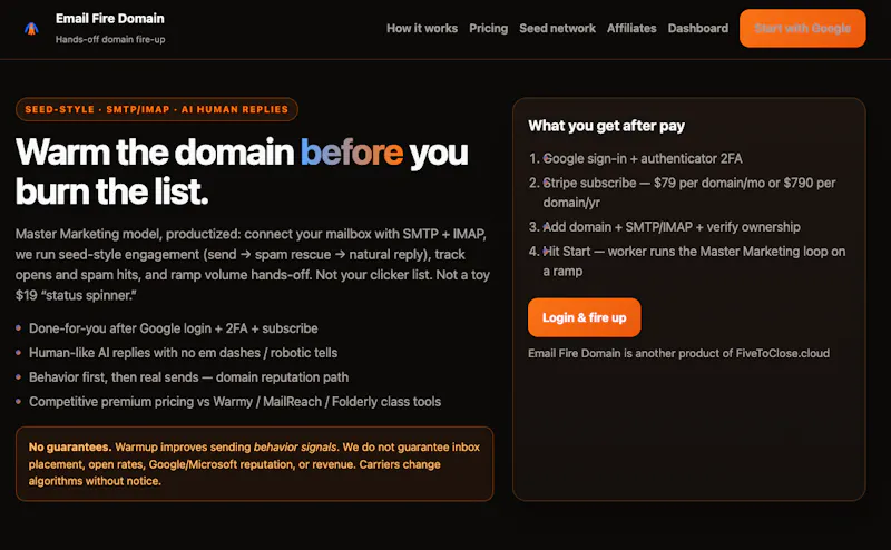 Email Fire Domain screenshot 2