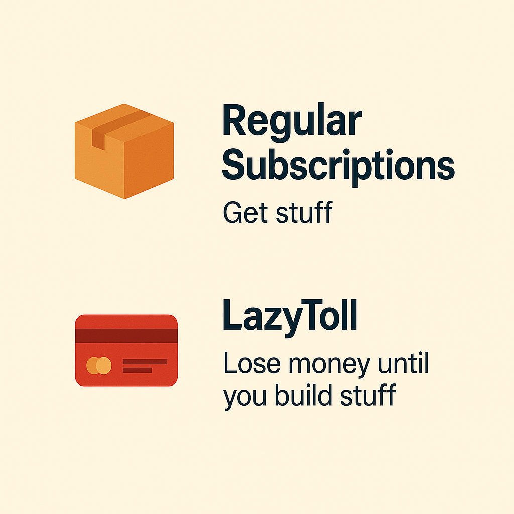 Lazytoll - L'abbonamento che ti addebita per non aver avviato. media 1