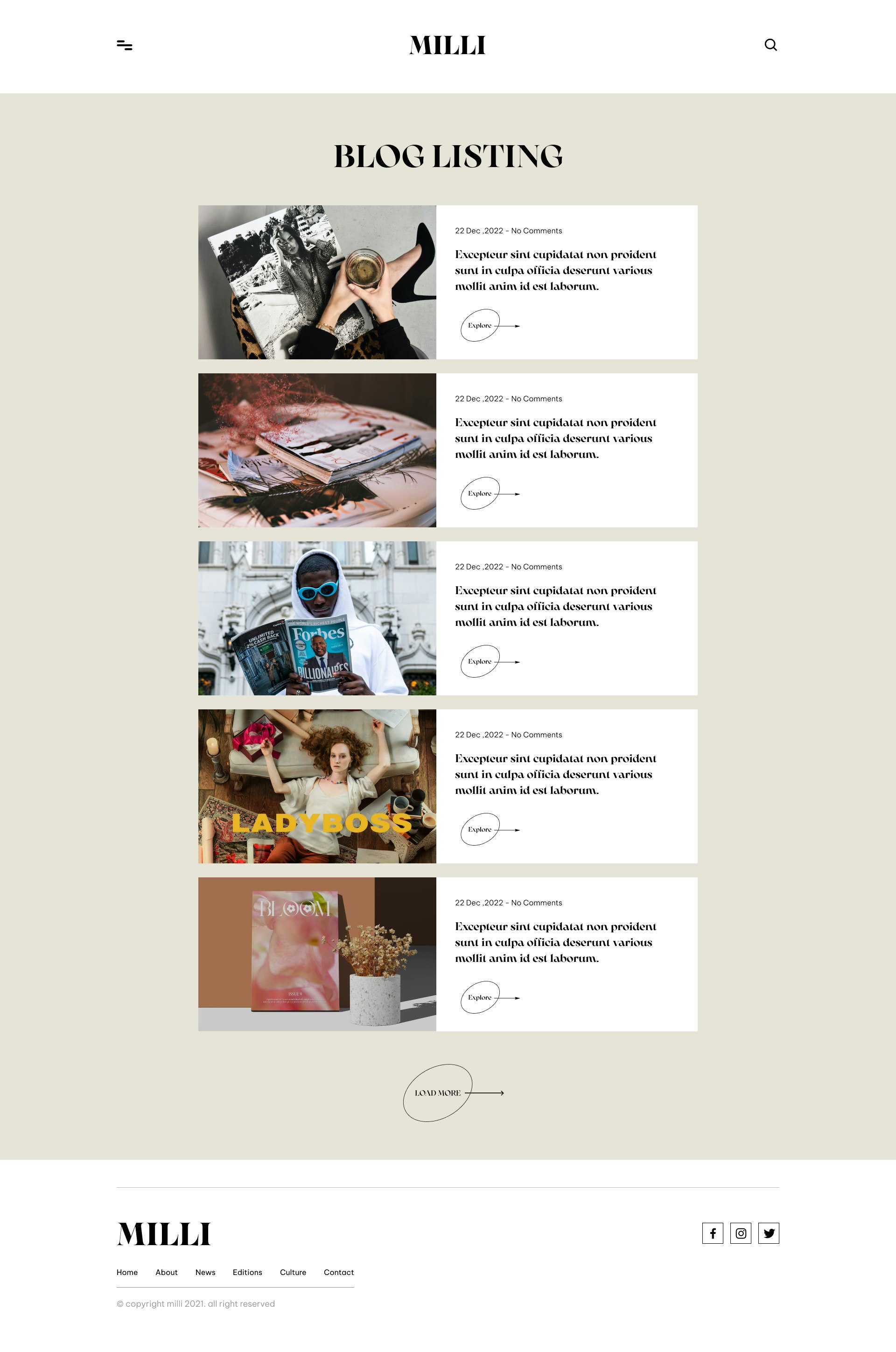 Online -Magazin -Website HTML -Vorlagen Medien 6