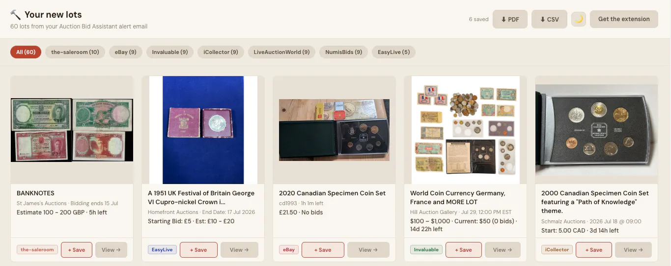 Auction Search  gallery image
