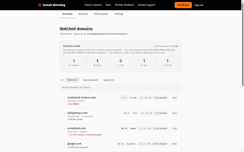 Domain Watchdog screenshot 3