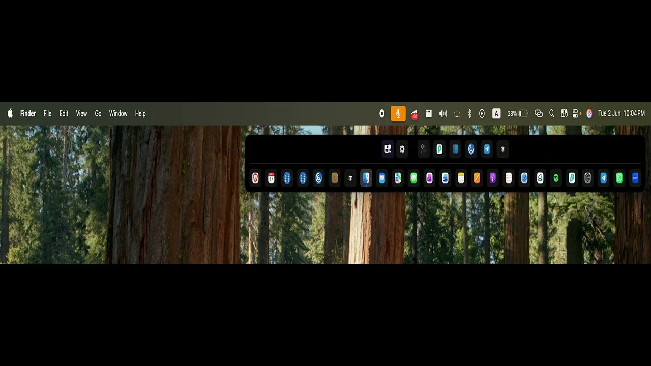 startuptile ChocolateBar-Add a row under your menu bar for hidden icons