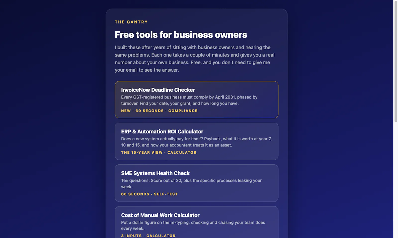 The Gantry Free Tools screenshot 3