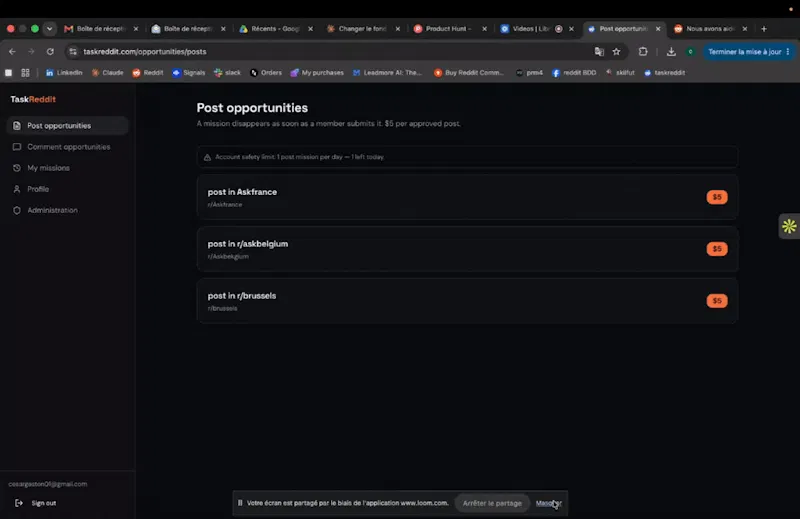 Taskreddit screenshot 1 (video preview)