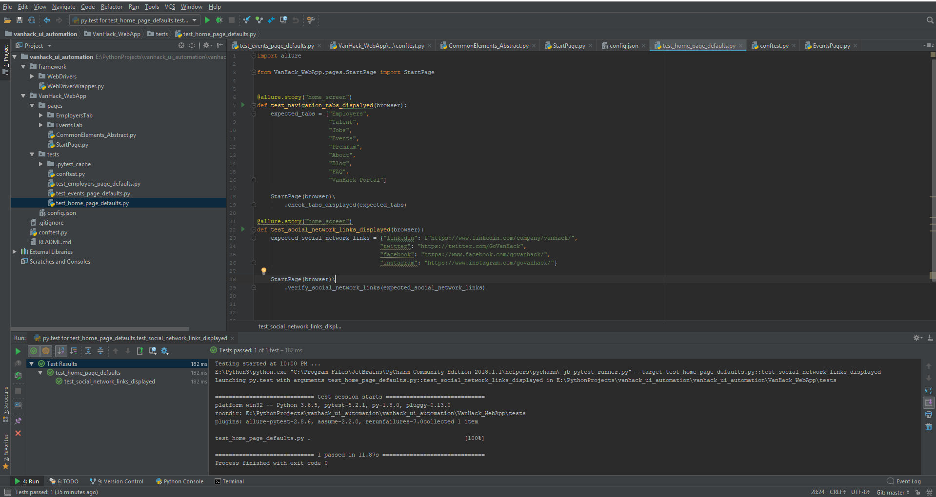 VanHack UI automation test POC Product Information, Latest Updates