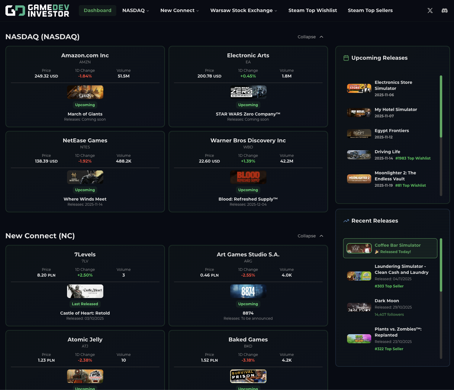 GamedevInvestor — Track Games& Stocks gallery image