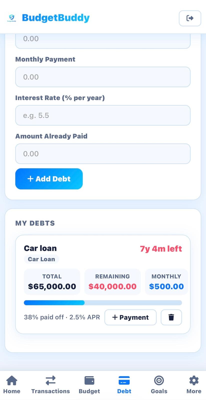 BudgetBuddy gallery image