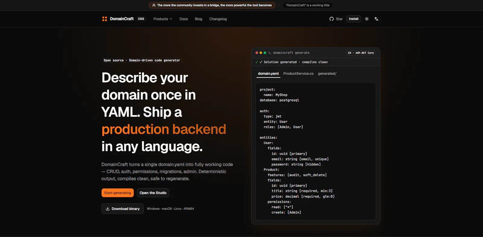 DomainCraft screenshot 2