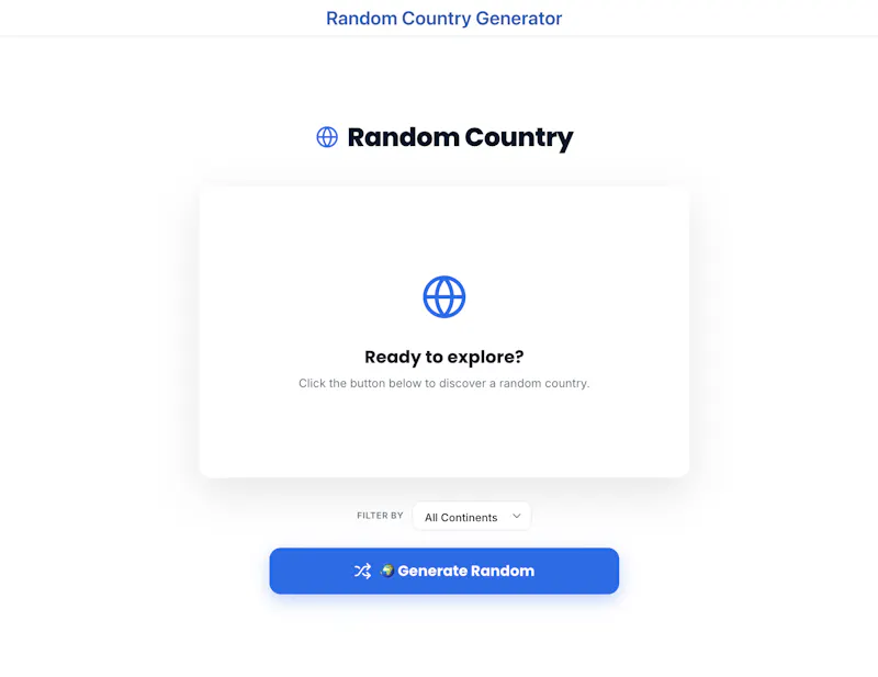 Random Country Generator screenshot 3