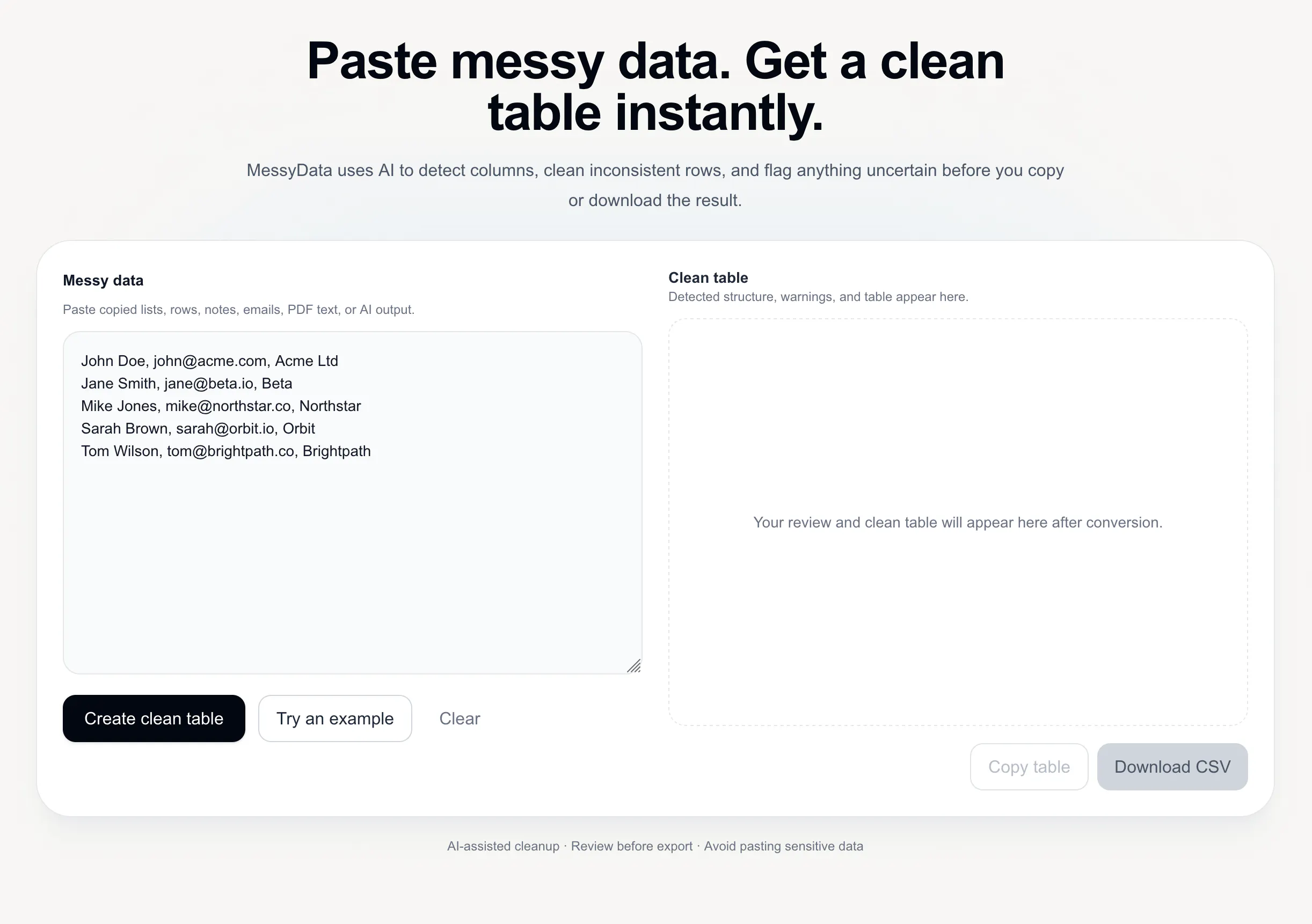 Messy Data gallery image