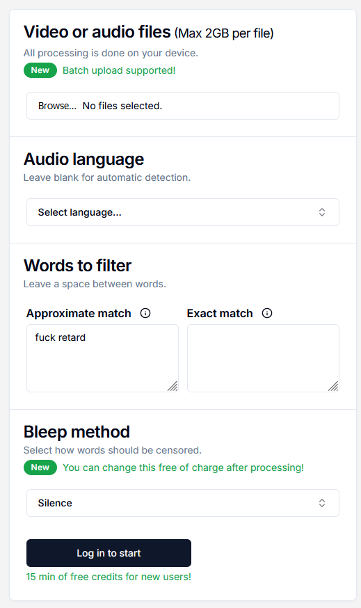 Cursecut — screenshot 1 showing tool features and UI