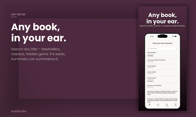Summaia: AI Book Summaries screenshot 1