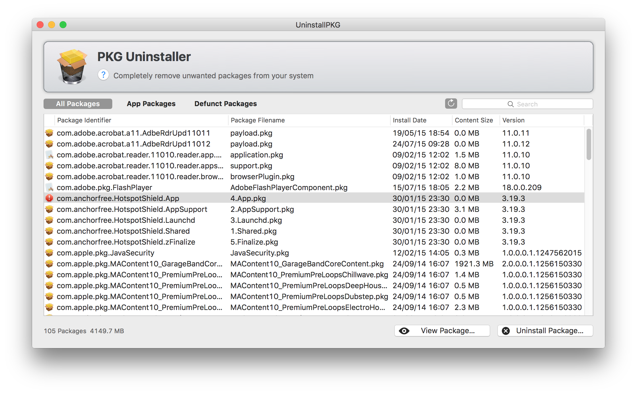 UninstallPKG for Mac