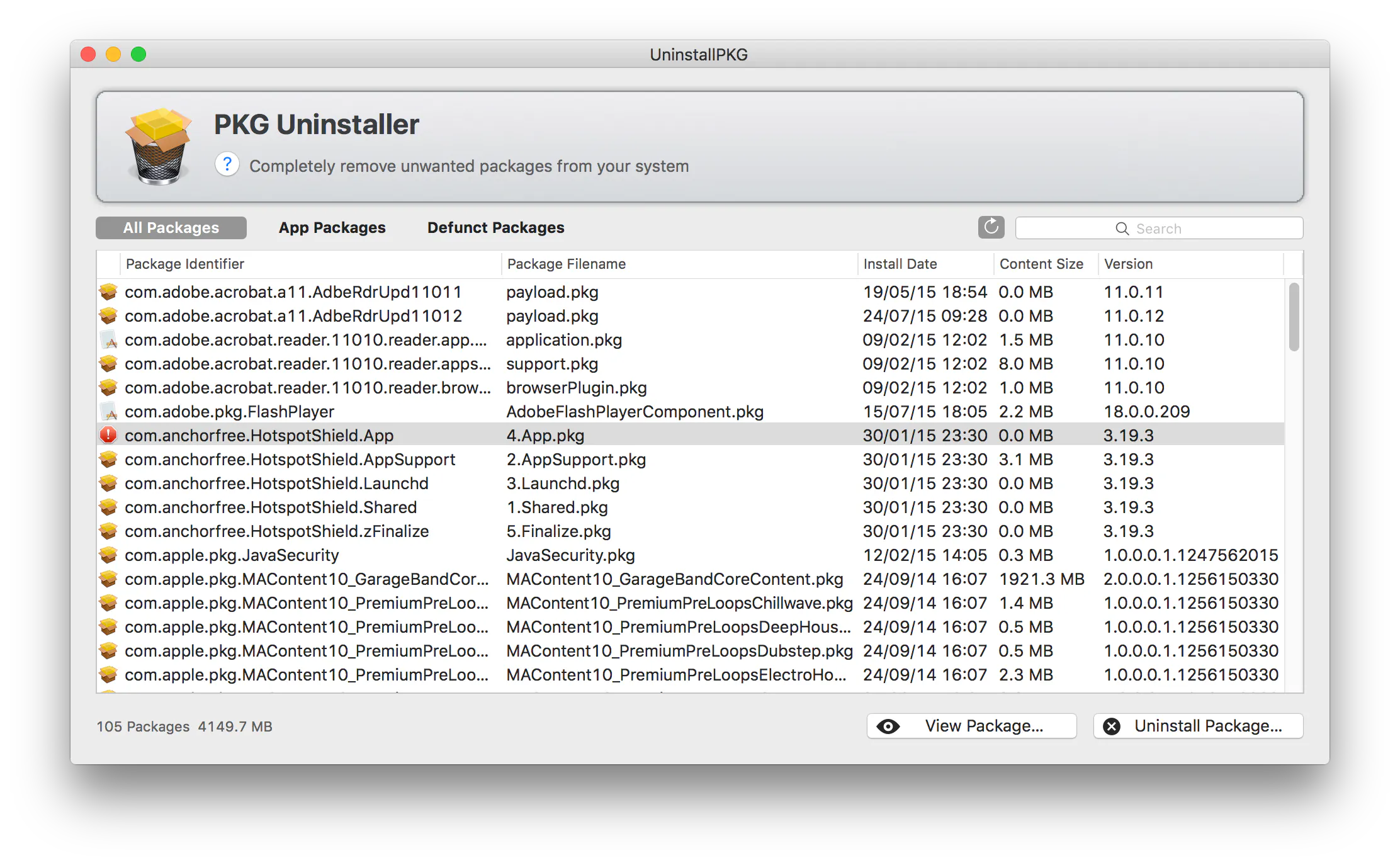 UninstallPKG for Mac