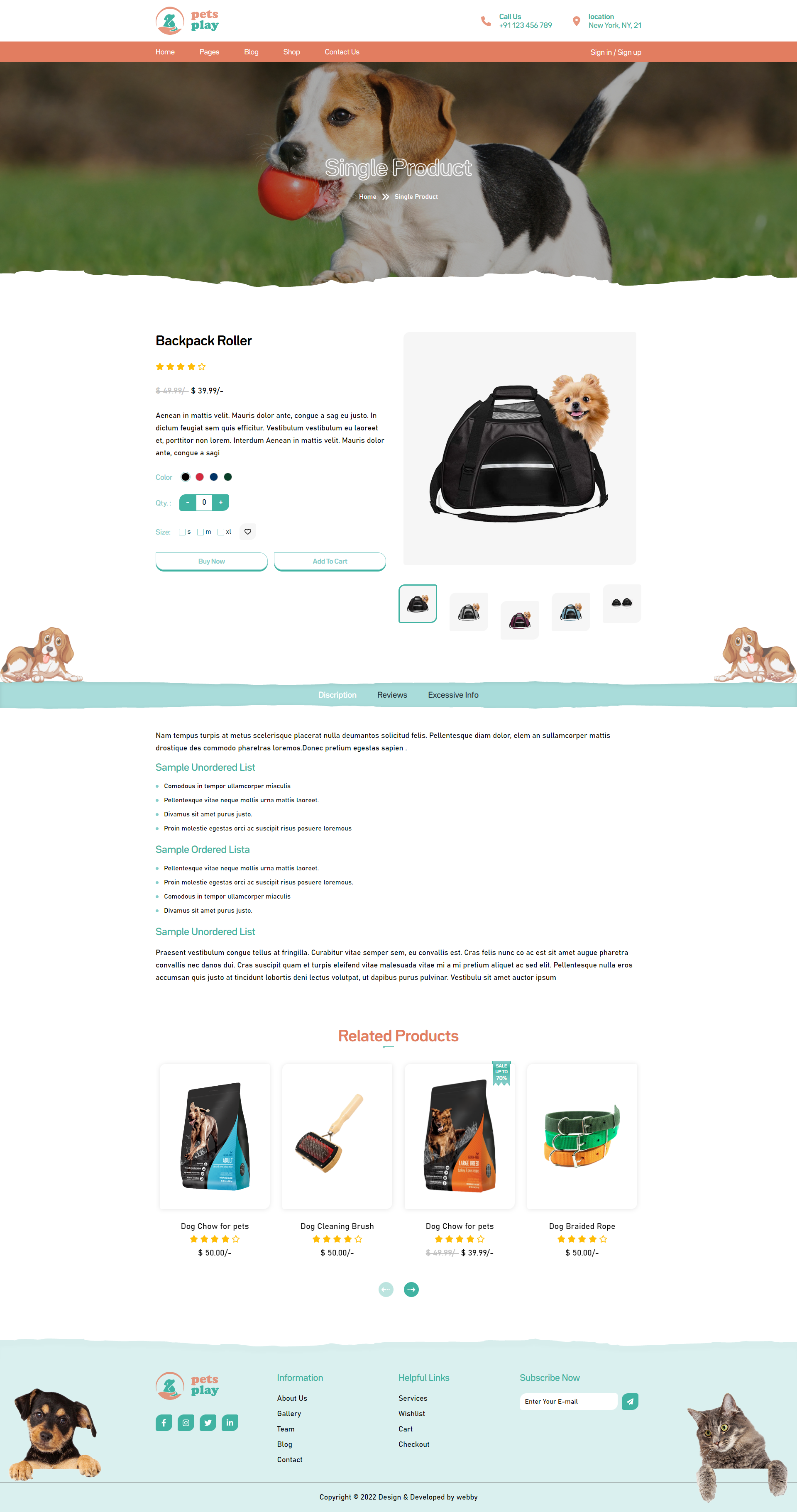 Pet Shop Website Template gallery image