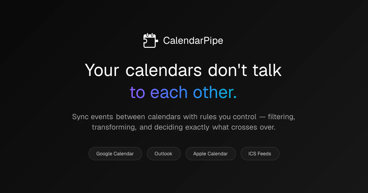 CalendarPipe screenshot 1