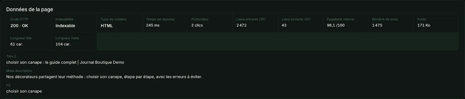 Crawloscope screenshot 4