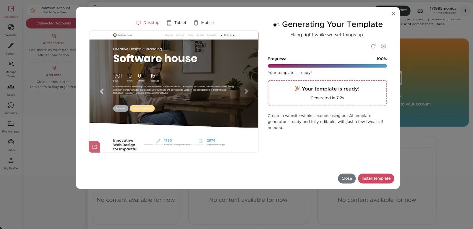 HitMe Website Builder screenshot 3