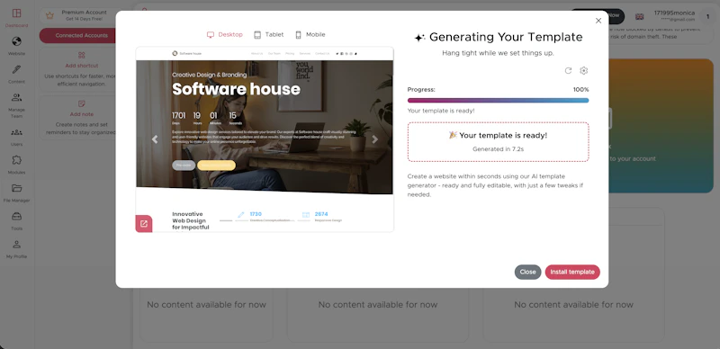 HitMe Website Builder screenshot 3