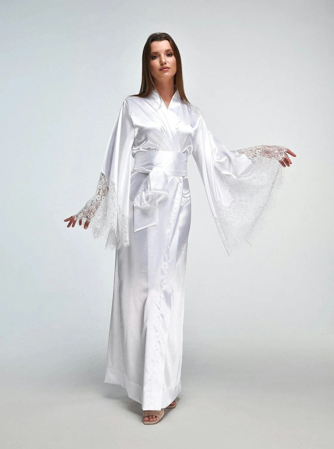 Gabrielle White Bridal Robe