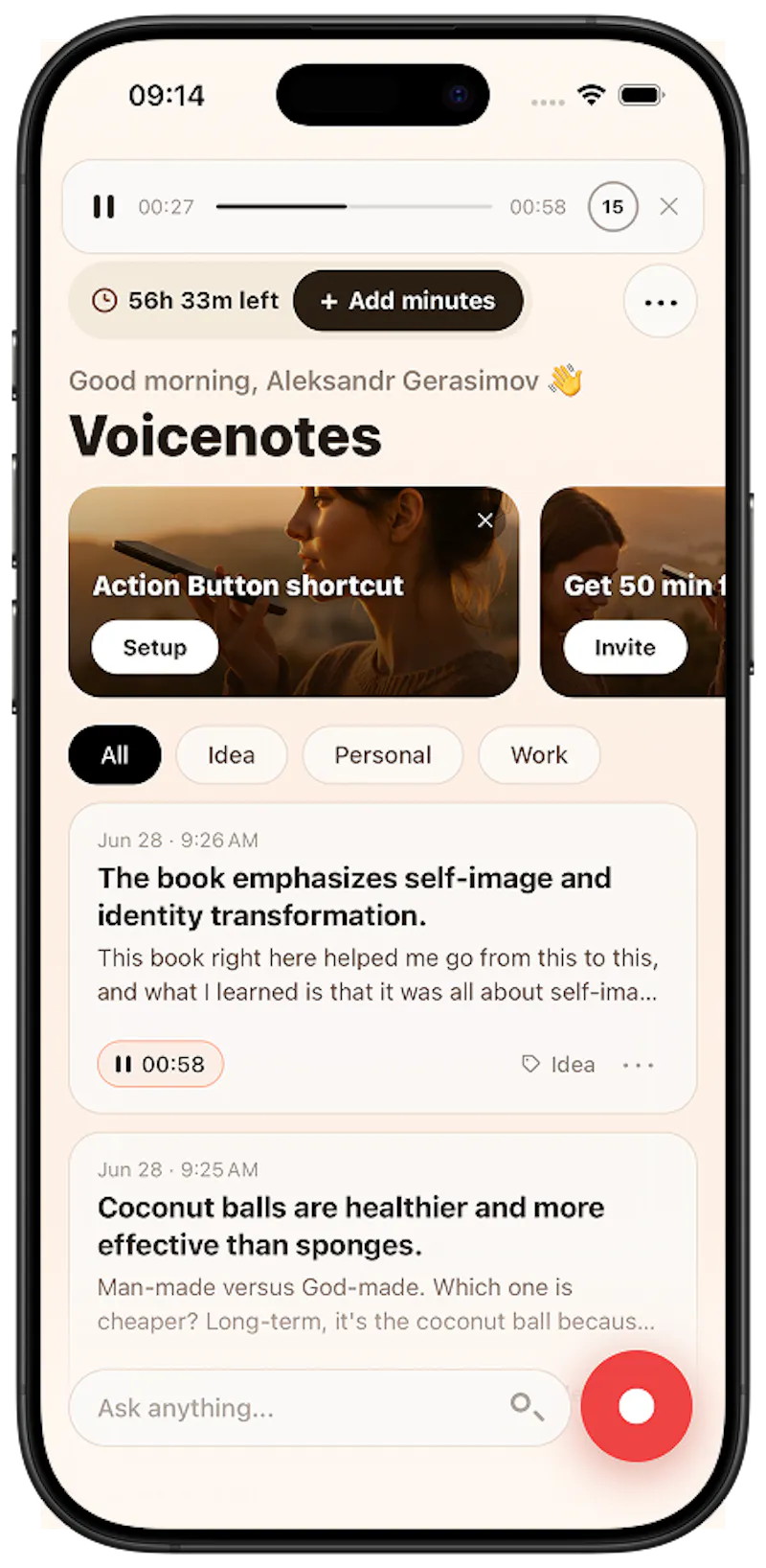 FairFlow – pay for minutes dictation app screenshot 2
