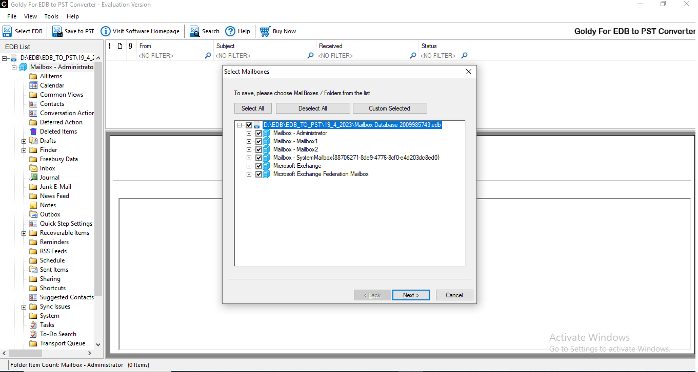 Goldytool EDB naar PST -converter - Softwareontwikkeling media 3
