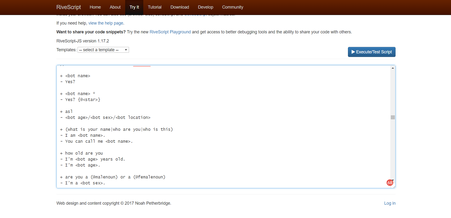 RiveScript gallery image