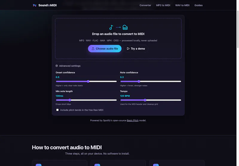 SoundToMIDI screenshot 3