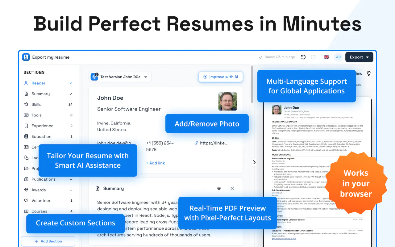 ExportMyResume gallery image