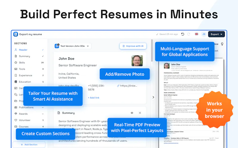 ExportMyResume screenshot 5