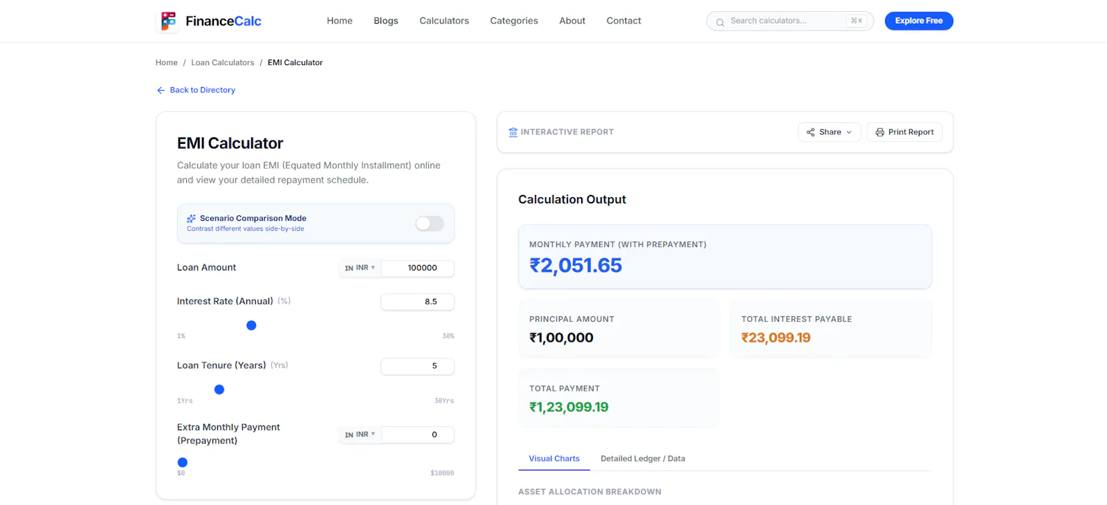 FinanceCalc screenshot 2