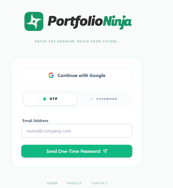PortfolioNinja - Main product screenshot demonstrating key features and user interface