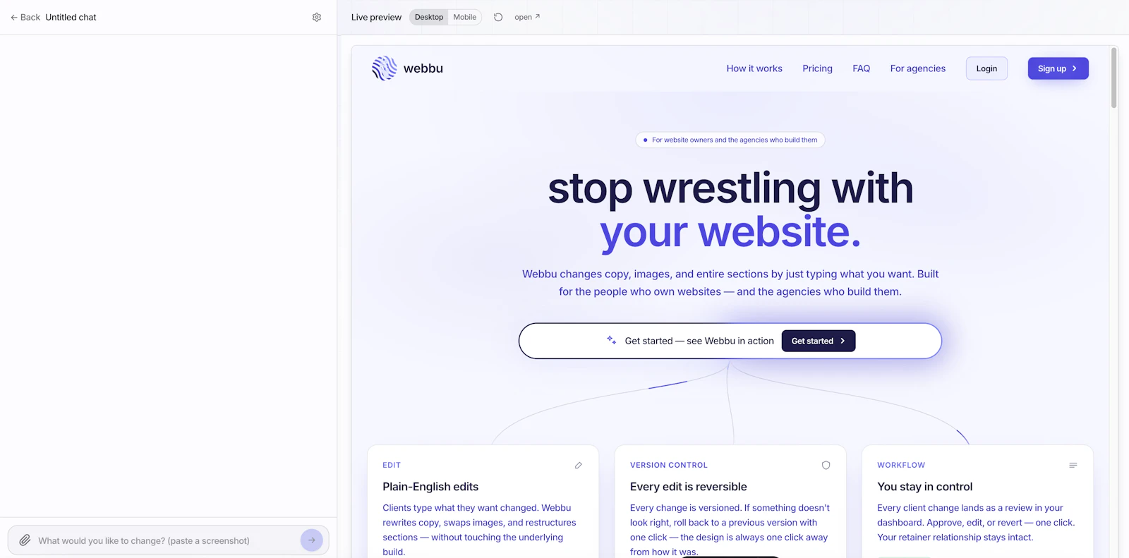 Webbu screenshot 2