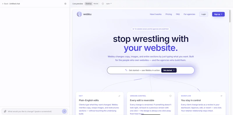 Webbu screenshot 2