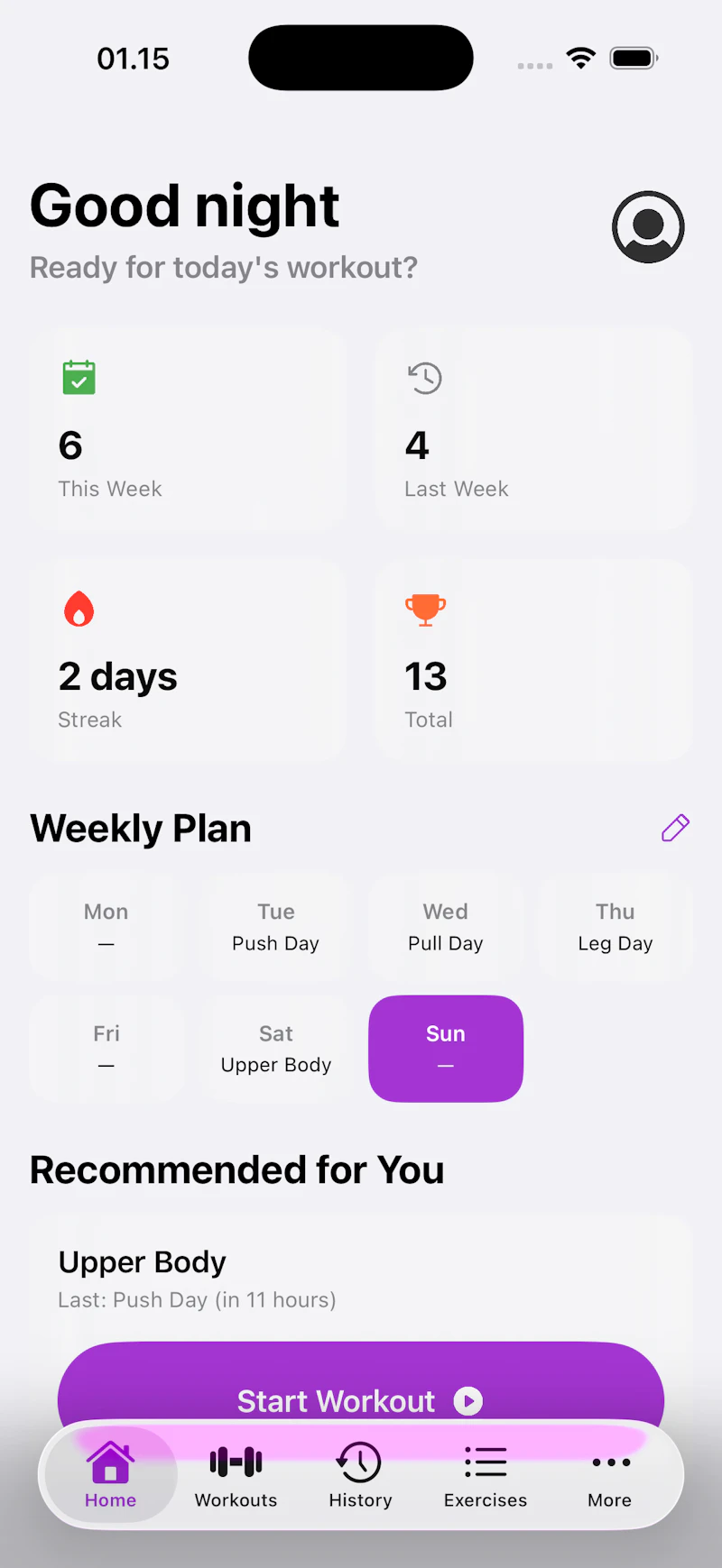 Iron Workout screenshot 2