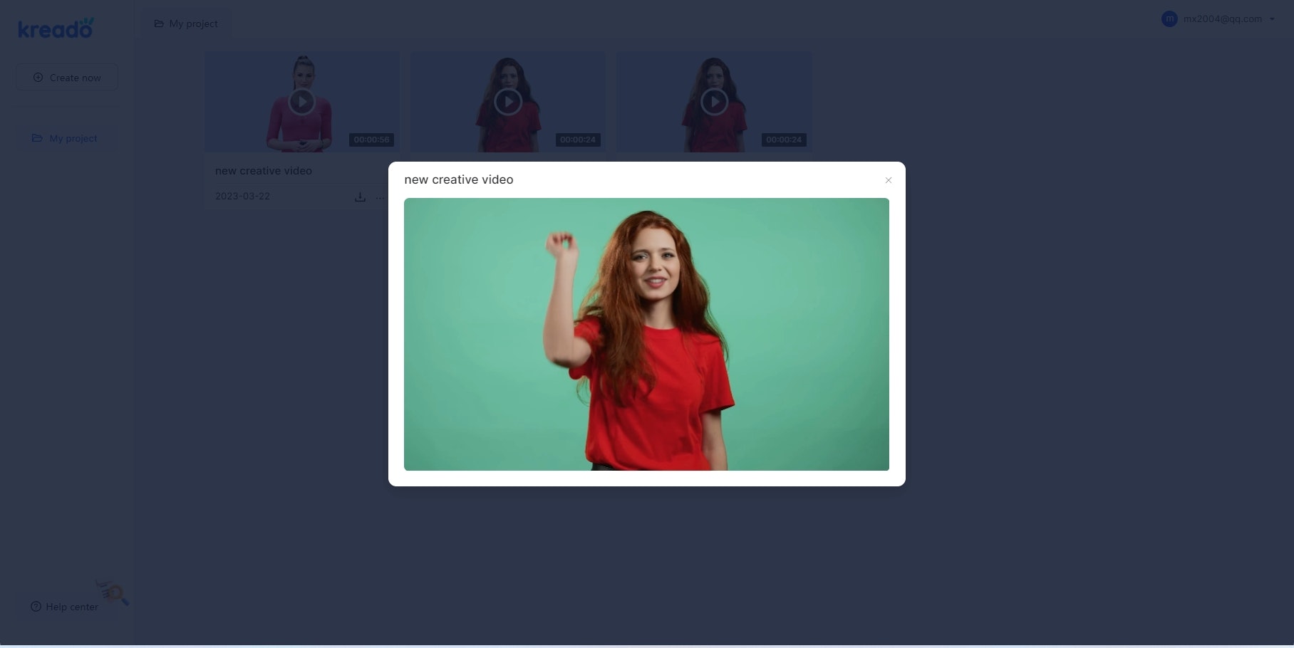 plataforma de criação de vídeo kreade_ai media 4