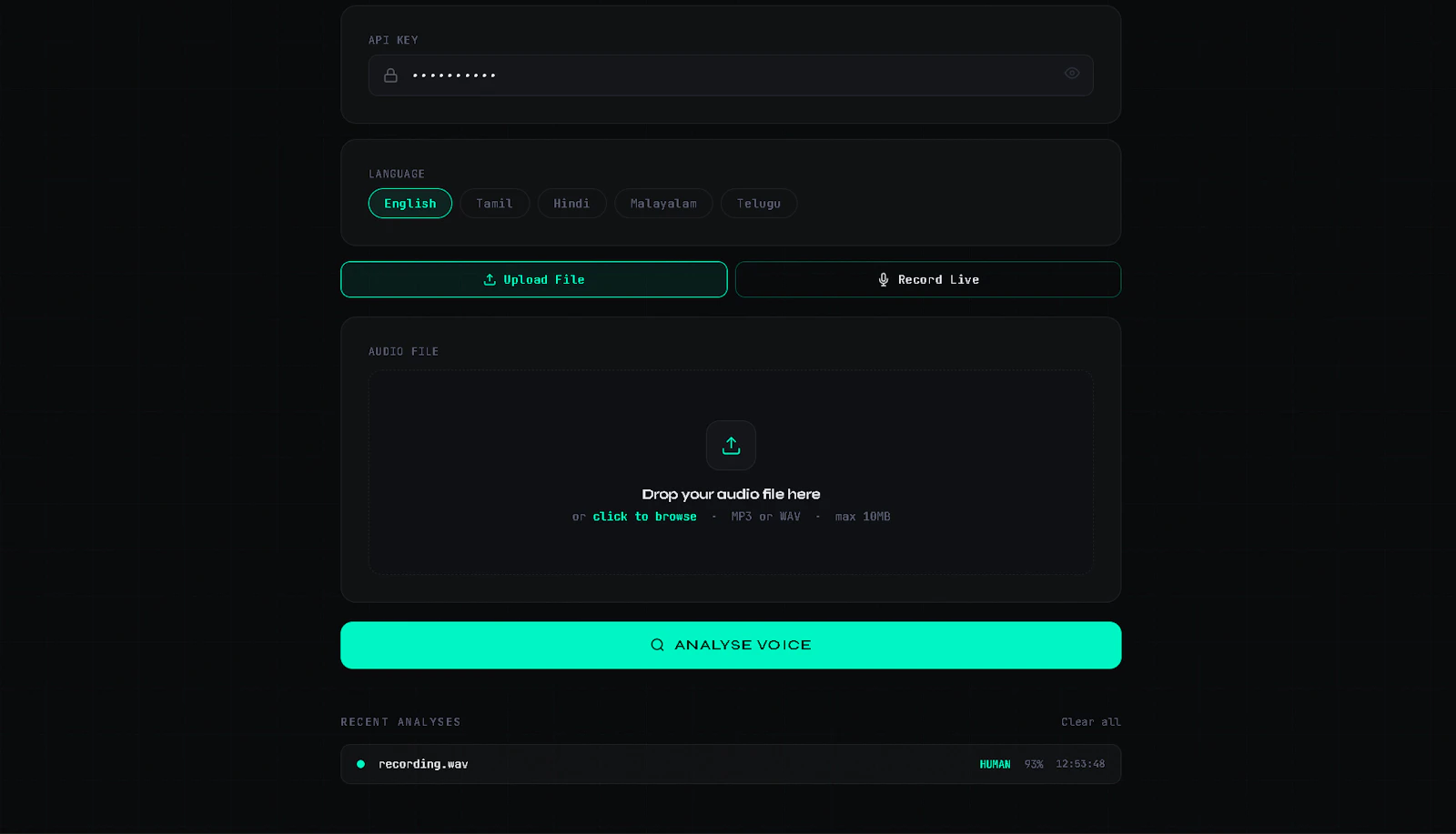VoiceID screenshot 2