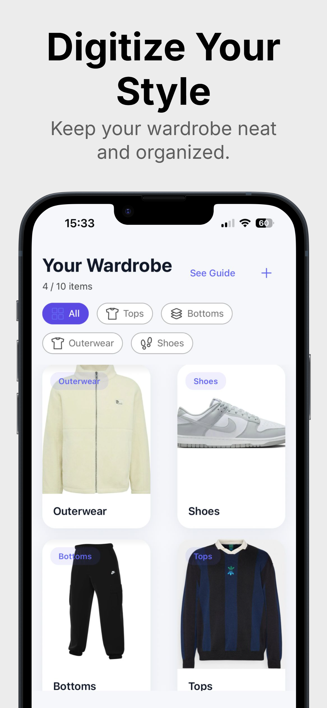 OutfitSnap – AI Stylist & Virtual Try-On - Screenshot 2 showing product features and functionality