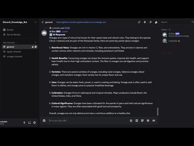 Discord Ai Knowledge Bot, Open Source gallery image