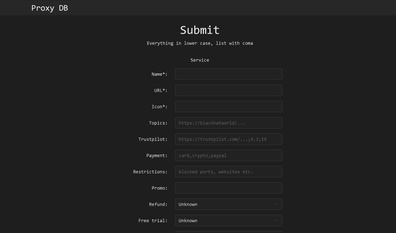 Proxy DB gallery image