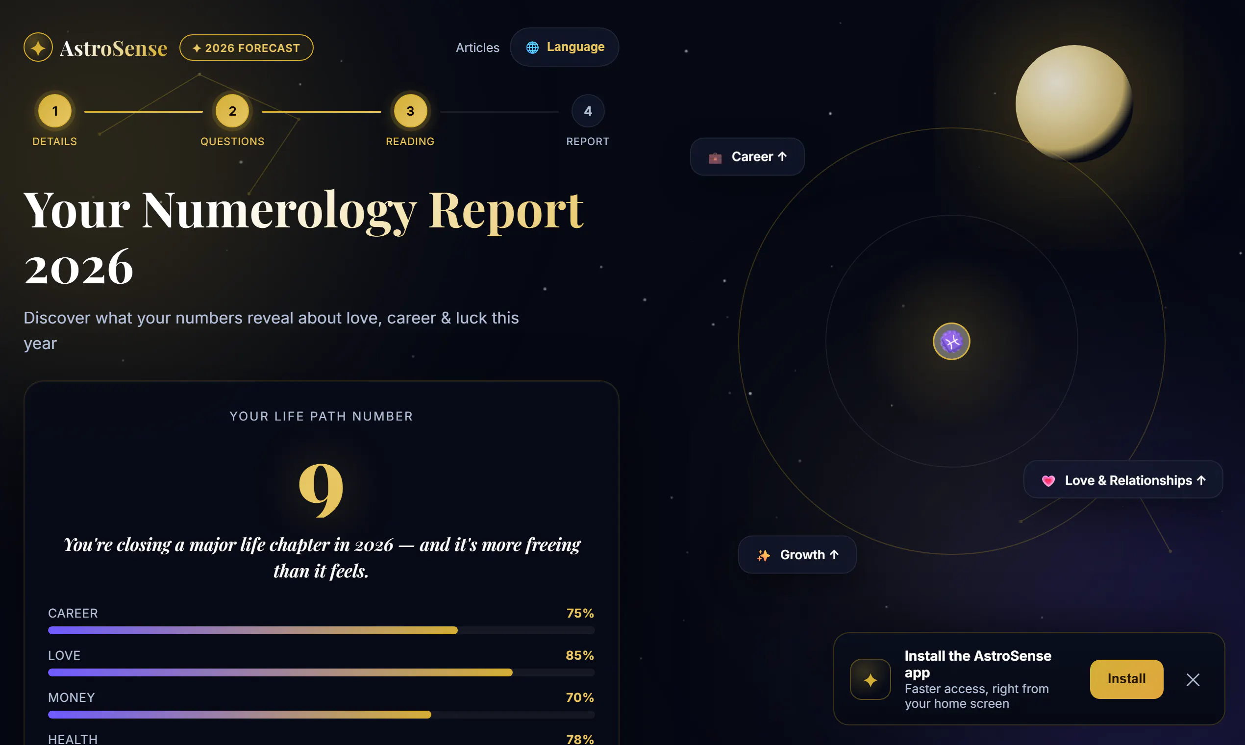 AstroSense — Your 2026 Numerology Report gallery image