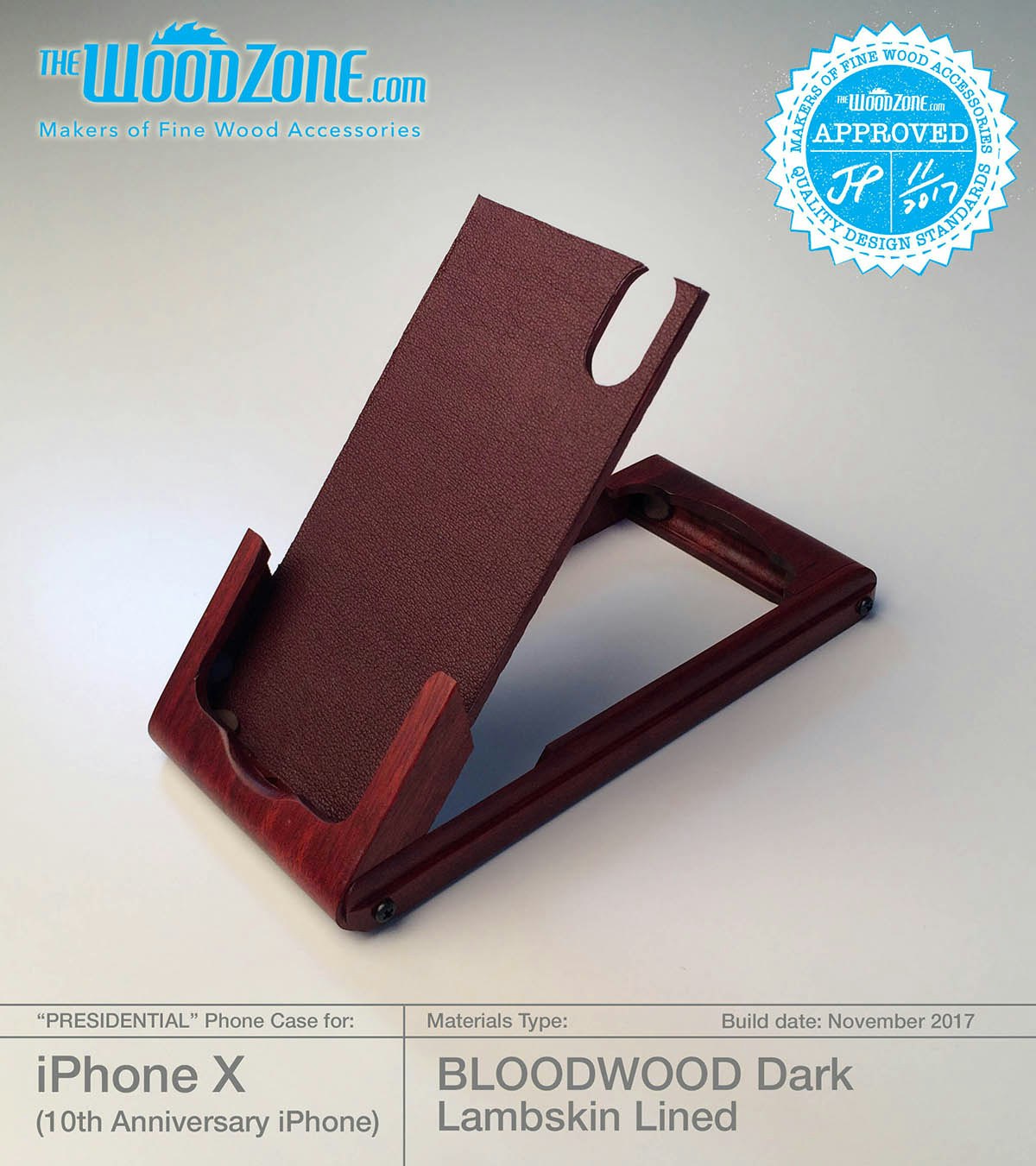 The Presidential Edition Luxury Phone Case hand made in Exotic Hardwood gallery image