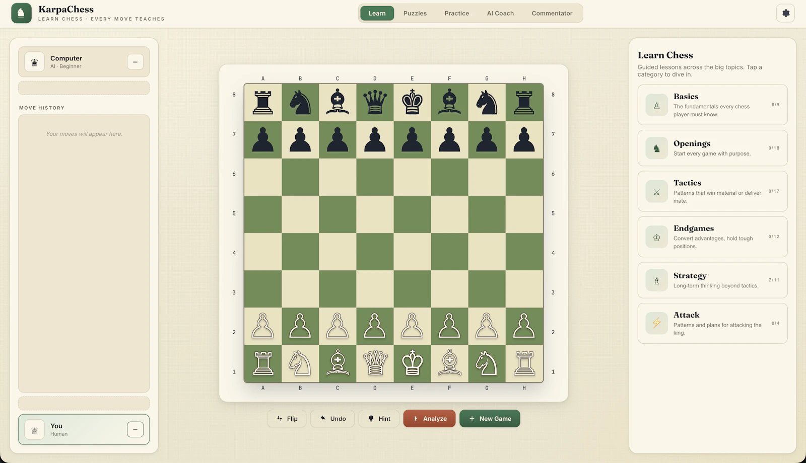 KarpaChess screenshot 1