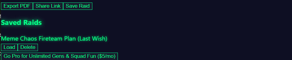 Raid Generator - Screenshot 4 preview