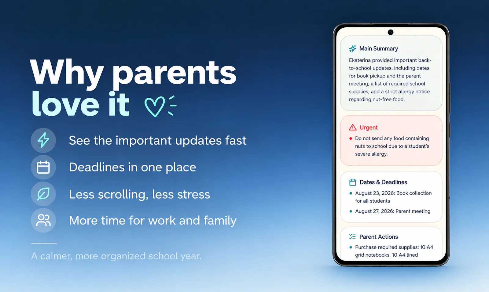 Sababa-chat: AI school chat summaries screenshot 3