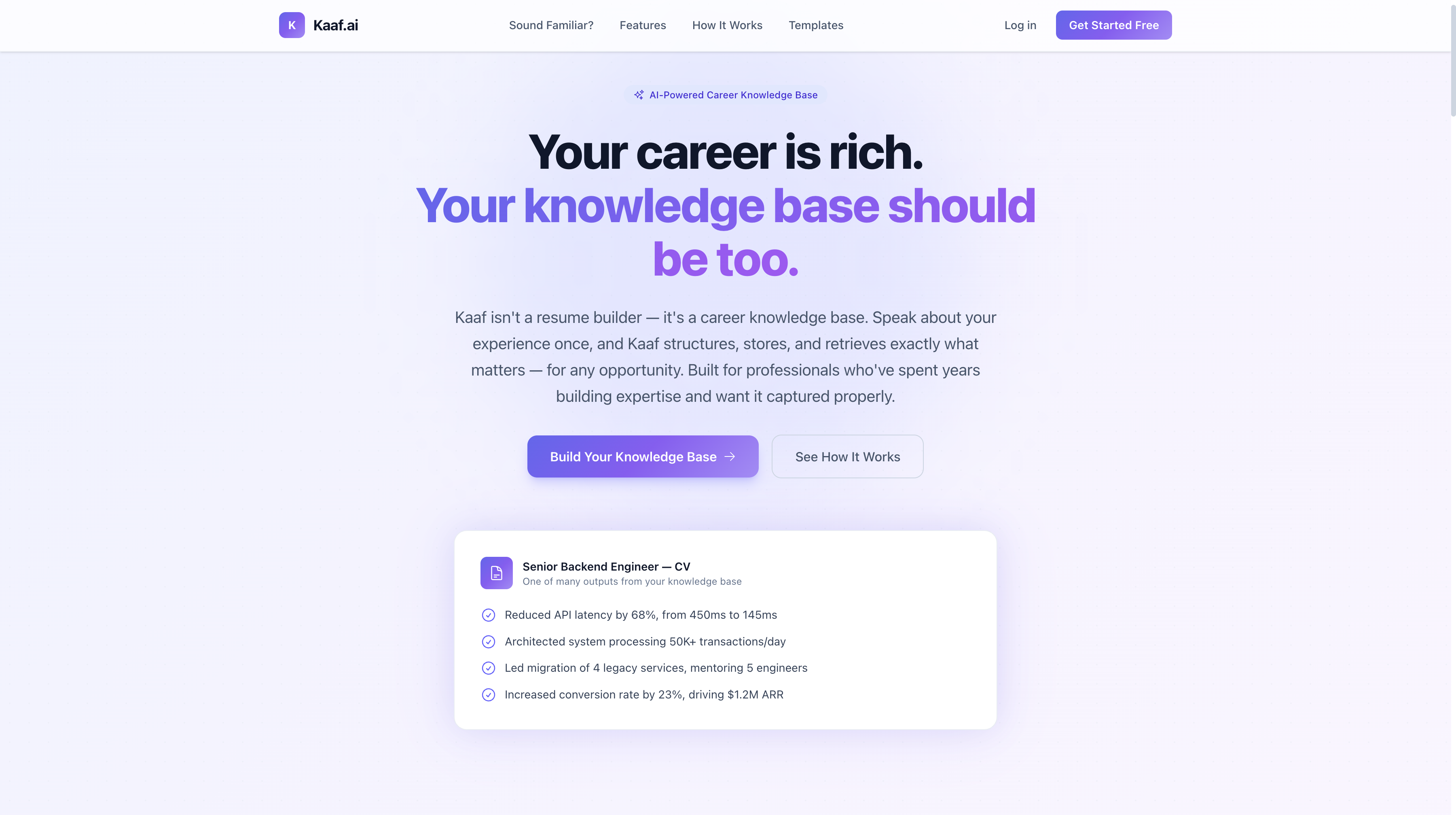 Kaaf — Career Knowledge Base gallery image