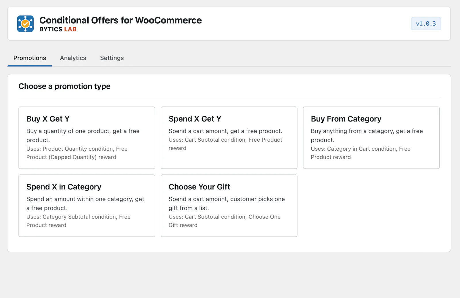 Conditional Offers for WooCommerce screenshot 2