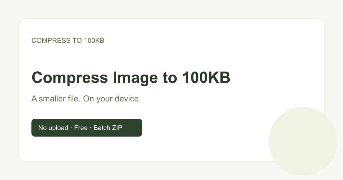 Compress to 100KB screenshot